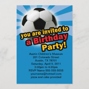 Invitation au football d'anniversaire