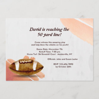 Invitation au football par aquarelle