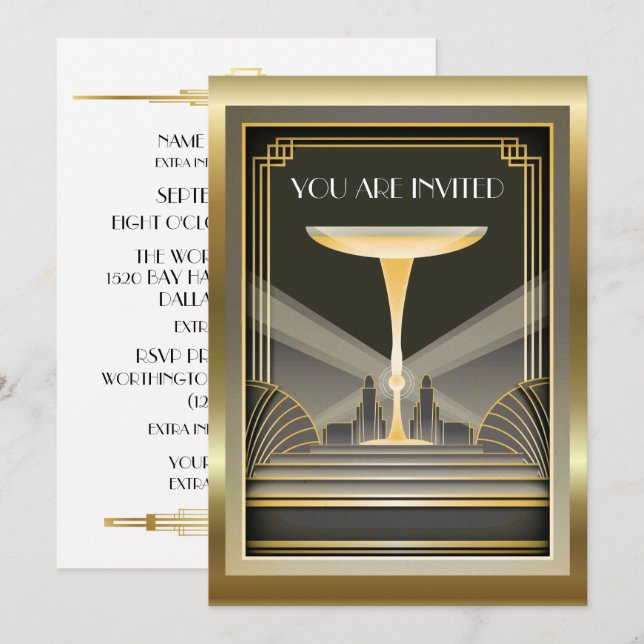 Invitation au Gala Contemporain Deco 2 (Devant / Derrière)