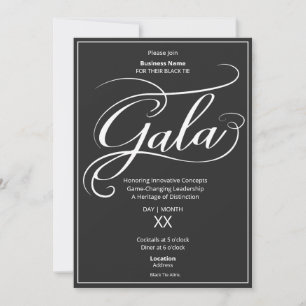 Invitation au Gala d'Affaires en Tenue de Soirée
