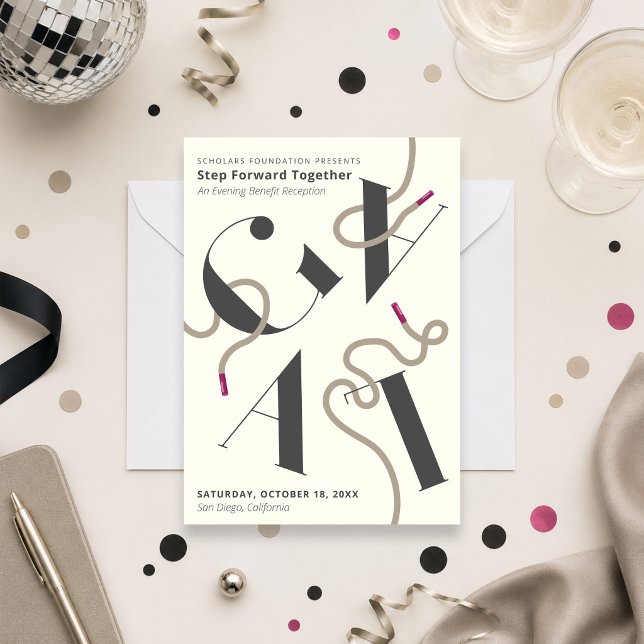 Invitation au gala de baskets moderne pour une col (Créateur téléchargé)