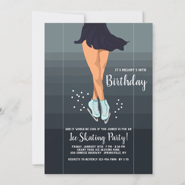 Invitation au gala de patinage sur glace (Devant)