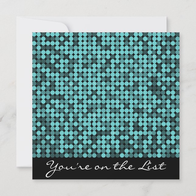 Invitation au glam Turquoise Cool (Devant)