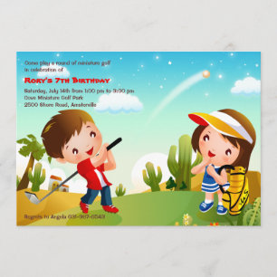 Invitation au golf pour enfants