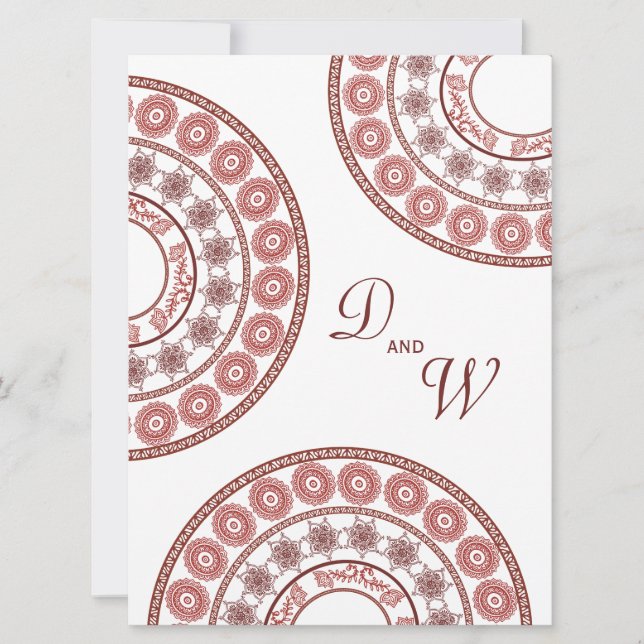 Invitation au henné indien Mehndi Yellow Desi Mari (Devant)