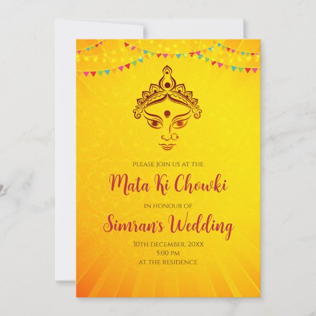Invitation au Jagrata de Mata à Mata ki Chowki (Devant)