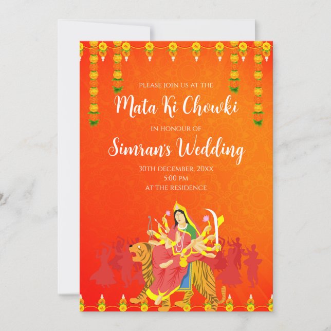 Invitation au Jagrata de Mata à Mata ki Chowki (Devant)