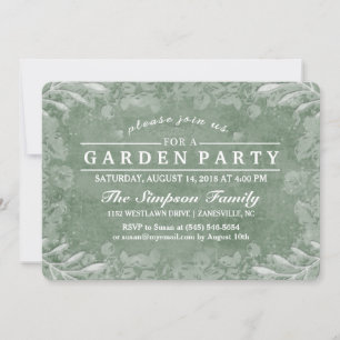 Invitation au Jardin Floral Vert et Blanc