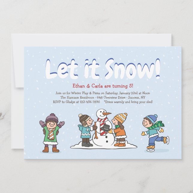 Invitation au jeu d'hiver (Devant)