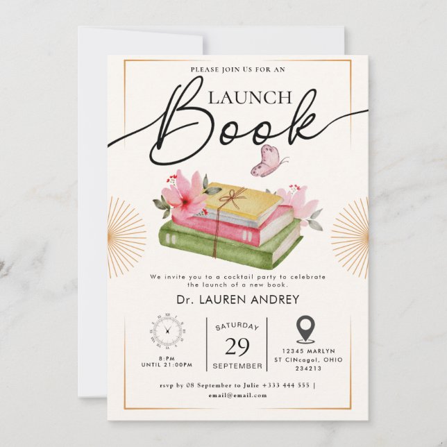 Invitation au lancement de livre (Devant)