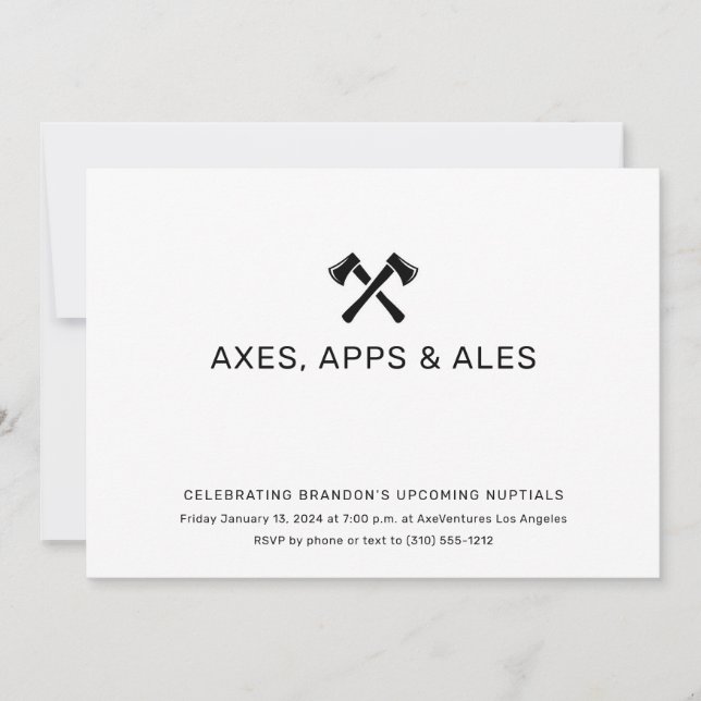 Invitation au lancer de hache (Devant)