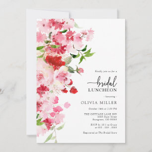 Invitation au lunch de mariage rose