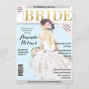 Invitation au magazine de mode pour la douche de m