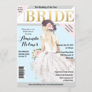 Invitation au magazine de mode pour la douche de m