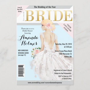 Invitation au magazine de mode pour la douche de m