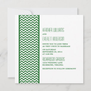 Invitation au mariage à la frontière de Green Chev