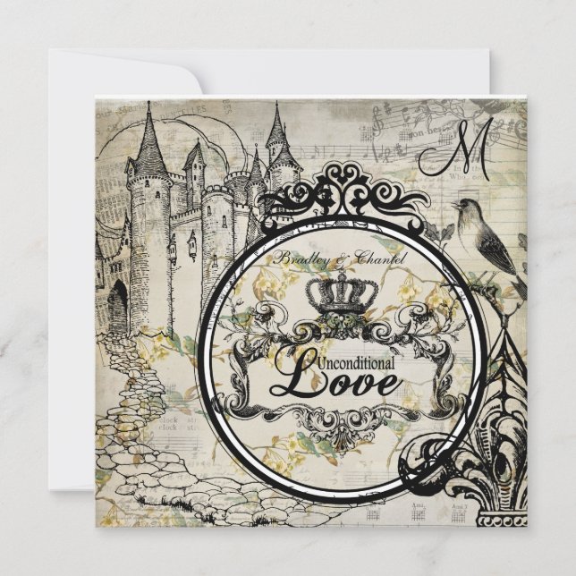 Invitation au mariage d'amour inconditionnel pour  (Devant)