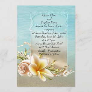 Invitation au mariage de destination de plage