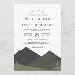 Invitation au mariage de la forêt de Sage Mountain