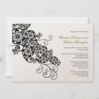Invitation au mariage de l'élégante florale de Boh