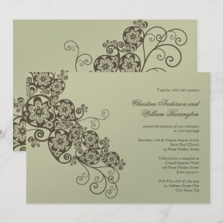 Invitation au mariage de l'élégante florale de Boh