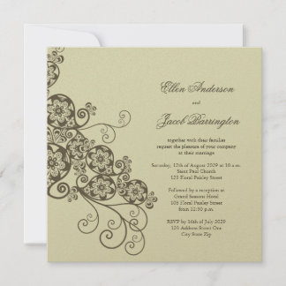 Invitation au mariage de l'élégante florale de Boh