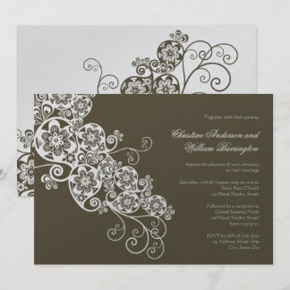 Invitation au mariage de l'élégante florale de Boh