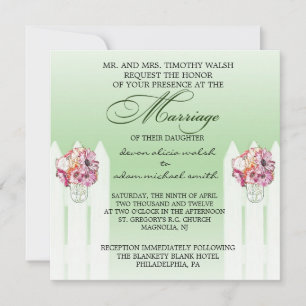 Invitation au mariage de Mason Jar