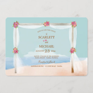 Invitation au mariage de plage