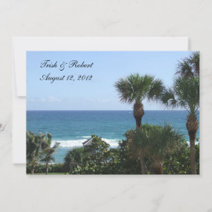 Invitation au mariage de plage