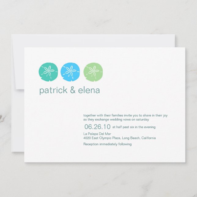 Invitation au mariage de plage (Devant)