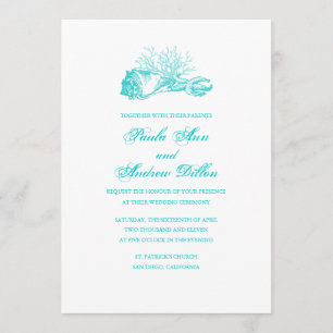 Invitation au mariage de plage