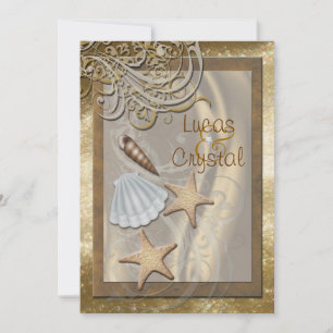 Invitation au mariage de Seashell Gold Beach