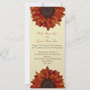 Invitation au mariage de tournesol - De la mariée