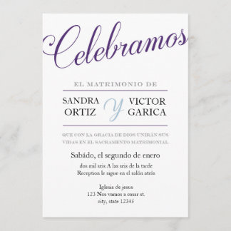 Invitation au mariage des célébrations