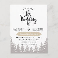 Invitation au mariage d'évasion de Woodland