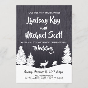 Invitation au mariage d'hiver