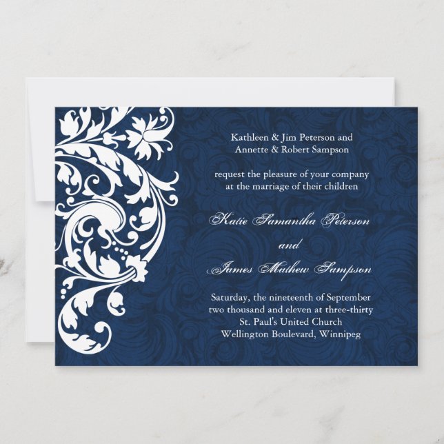 Invitation au mariage d'hiver (Devant)