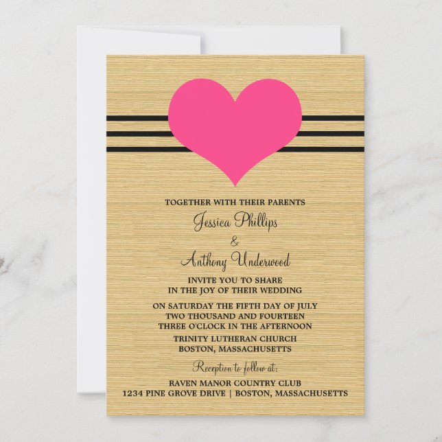 Invitation au mariage du coeur de la moisissure, r (Devant)