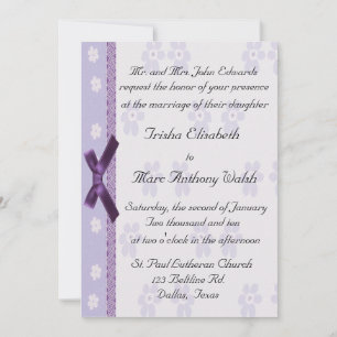 Invitation au mariage élégante de la lavande