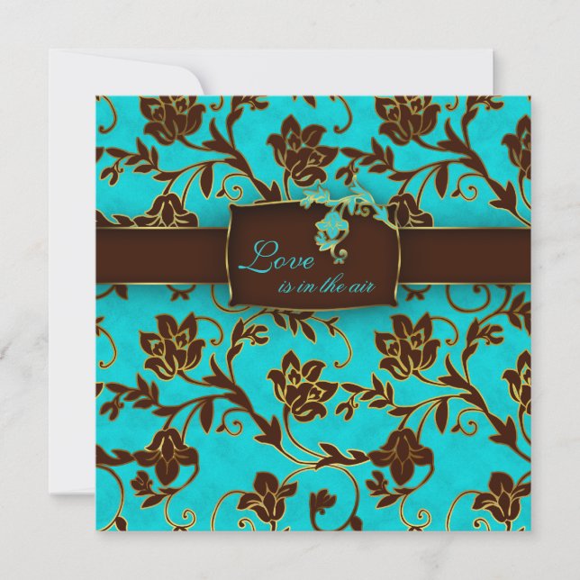 Invitation au mariage élégante Gold Floral BB 2 (Devant)