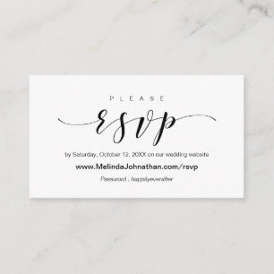 Invitation au mariage élégante, réponse de la RSVP