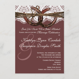 Invitation au mariage en fer à cheval