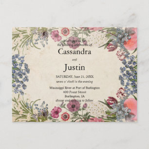 Invitation au mariage floral du printemps
