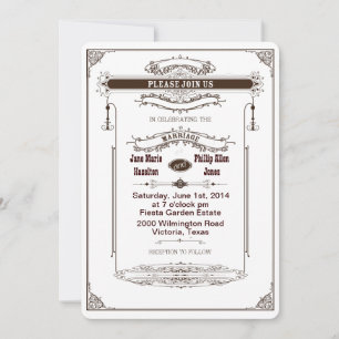 Invitation au mariage Mariage Steampunk de Victori