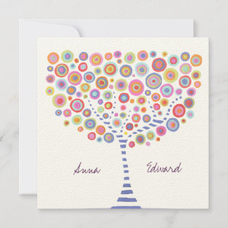 Invitation au mariage personnalisé rétro Arbre