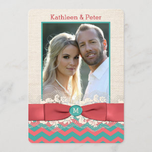 Invitation au mariage PHOTO de la dentelle de FAUX