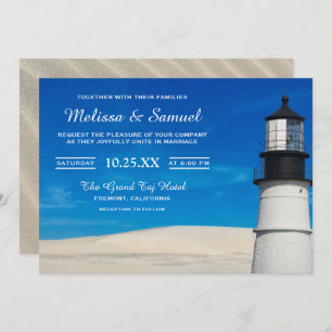 Invitation au mariage Pittoresque du phare de Whit