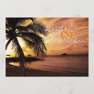 Invitation au mariage Sunset Beach