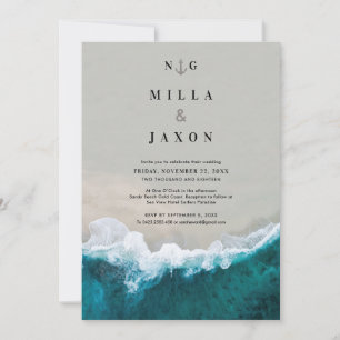 Invitation au mariage sur la plage
